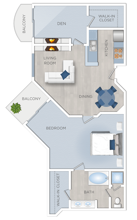 one-bedroom apartments in Hollywood, CA